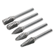 Tungsten Carbide Rotary Burr Set 5pc