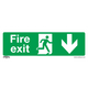 Fire Exit (Down) Vinyl Sign