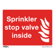 Worksafe® Sprinkler Stop Valve Safety Sign Pack of 10 [SS23P10]