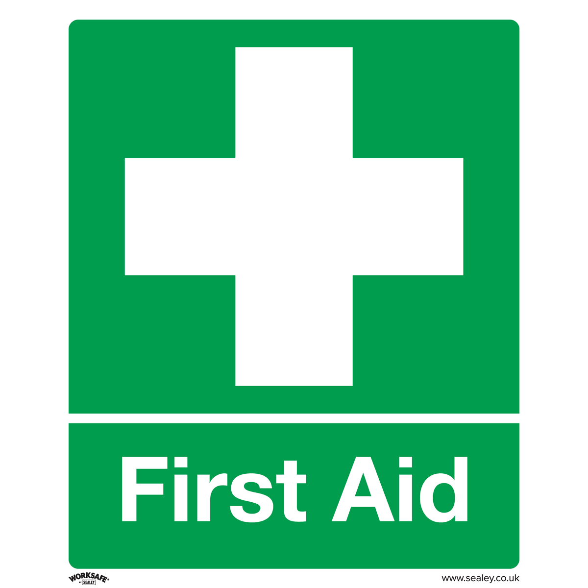 Worksafe® First Aid Safety Sign - Rigid Plastic