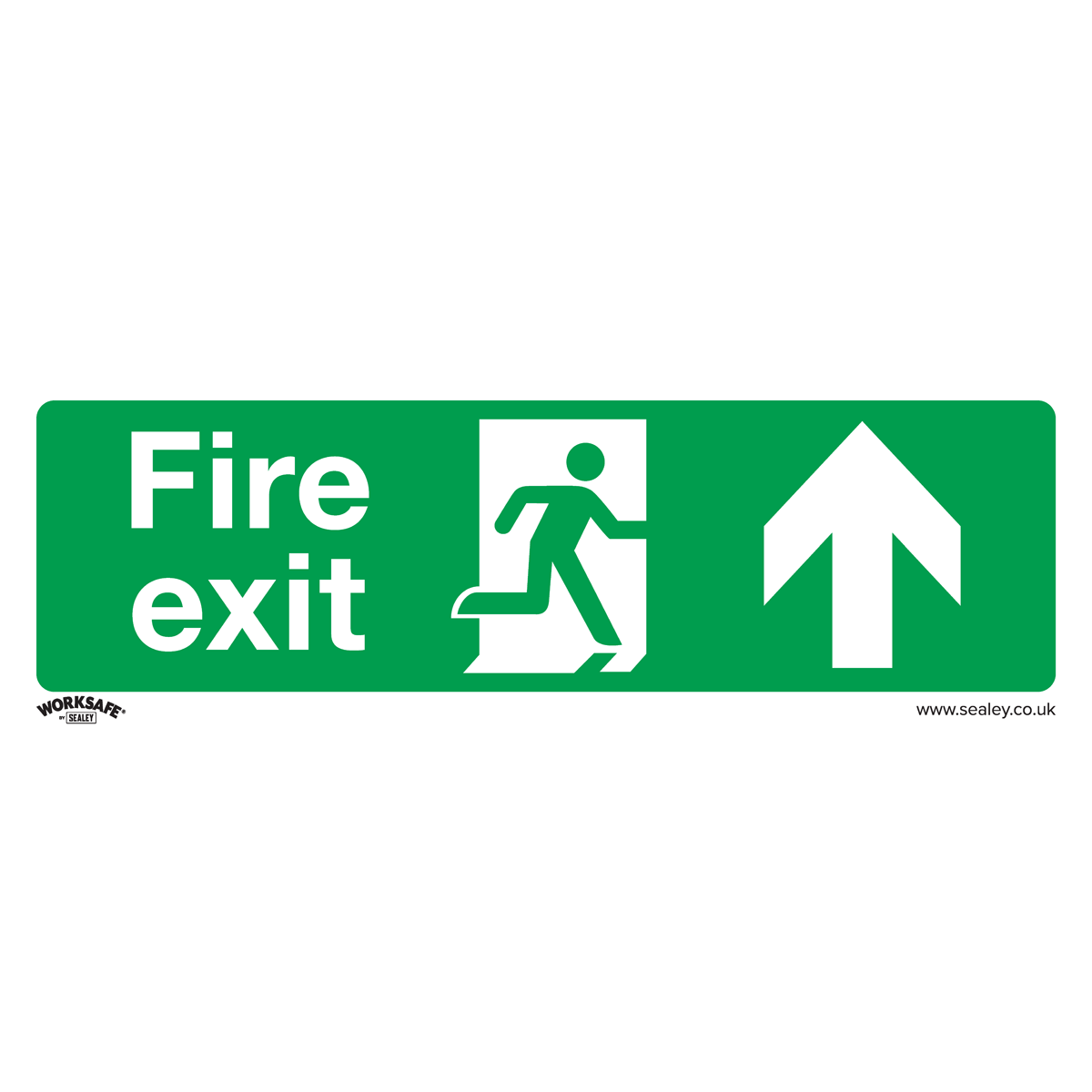 Fire Exit (Up) Safety Sign Rigid Plastic