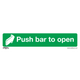 Fire Exit Push Bar Vinyl Pack of 10