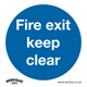 Worksafe Fire Exit Keep Clear Vinyl