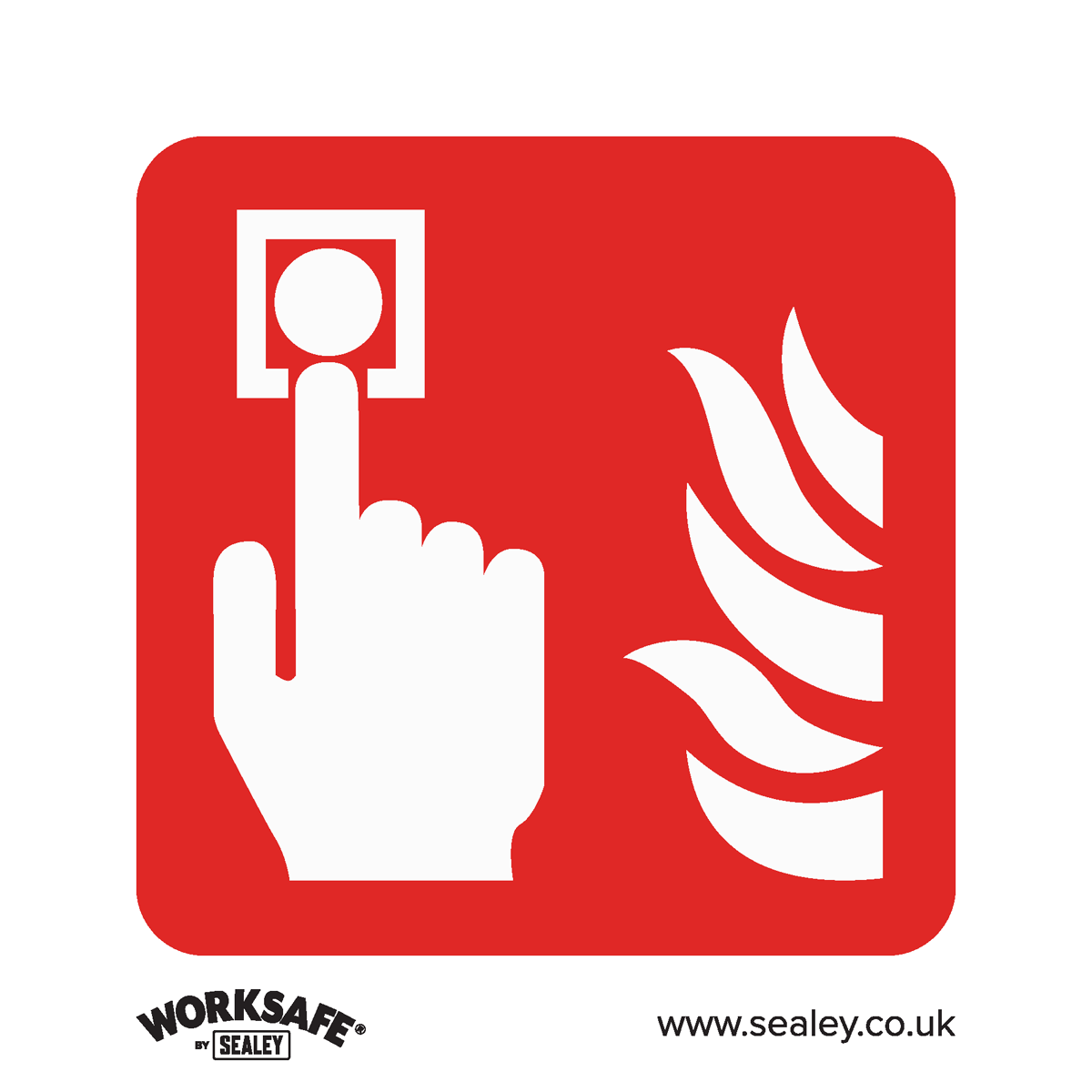 Worksafe® Fire Alarm Symbol Safety Sign, Rigid Plastic - Pack of 10 [SS31P10]