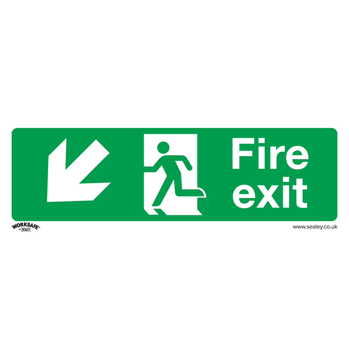 Worksafe Fire Exit Down Left Vinyl SS34V1