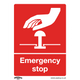 Worksafe Emergency Stop Safety Sign Rigid