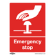 Worksafe Emergency Stop Safety Sign Vinyl