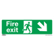 Worksafe Fire Exit Down Right Sign