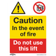 Worksafe® Caution Do Not Use Lift Safety Sign, Rigid Plastic - Pack of 10