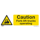 Worksafe Forklift Rigid Sign