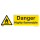 Worksafe Highly Flammable Rigid Sign