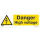 Worksafe® Danger High Voltage Safety Sign - Rigid Plastic