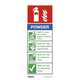Worksafe® Powder Fire Extinguisher Safety Sign, Self-Adhesive Vinyl - Pack of 10