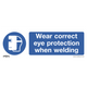 Worksafe Welding Eye Protection Sign