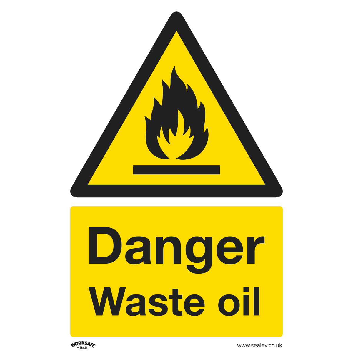 Danger Waste Oil Safety Sign