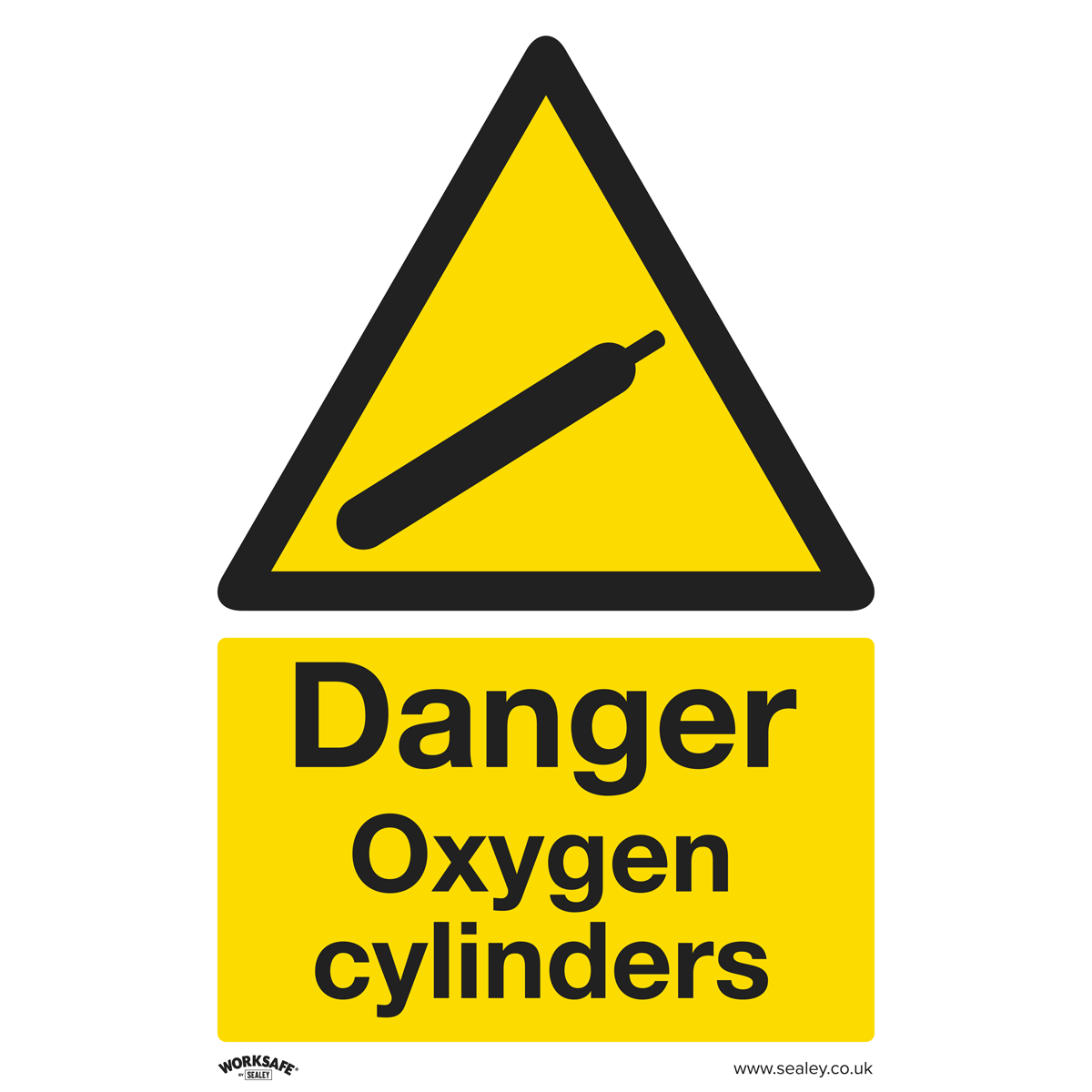Danger Oxygen Cylinders Safety Sign