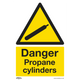 Worksafe® Danger Propane Cylinders Safety Sign - Rigid Plastic