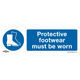 Worksafe® Protective Footwear Must Be Worn Safety Sign - Rigid Plastic