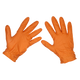Diamond Grip Nitrile Gloves Orange XL