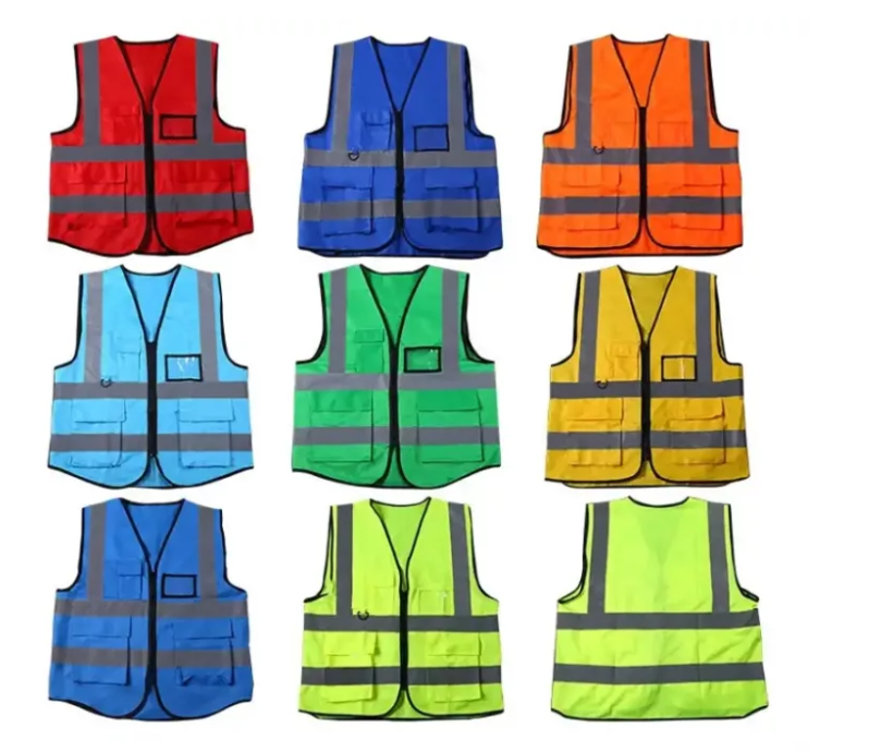 High Visibility Reflective Safety Jacket Yellow pack of 2 for Workers