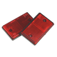 Oblong Red Reflector Pack 2