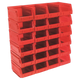 Plastic Storage Bin 105 x 165 x 85mm Red Pack of 24 [TPS224R]