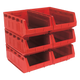 Plastic Storage Bin 310 x 500 x 190mm Red Pack of 6 [TPS56R]