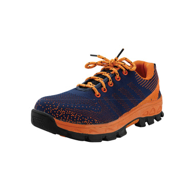 XZ91 MESH MATERIAL ORANGE BLUE COLOURED LOW ANKLE