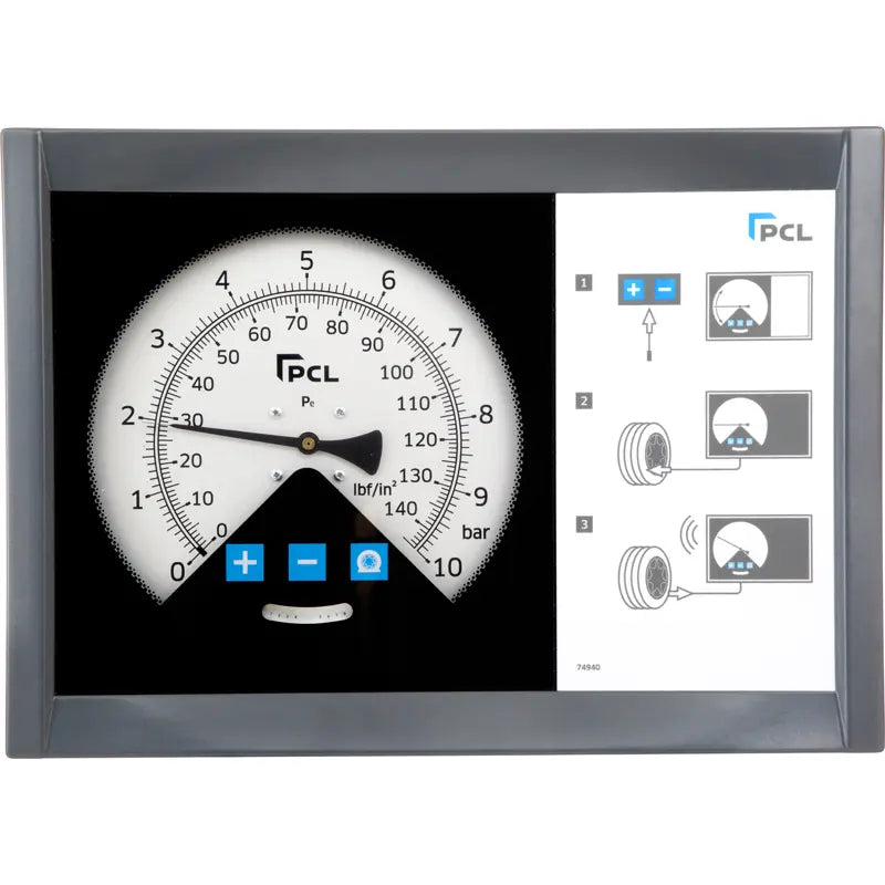 PCL A10S20T - A10 Tyre Inflator Wall Mounted 0-145 psi & 0-10 bar