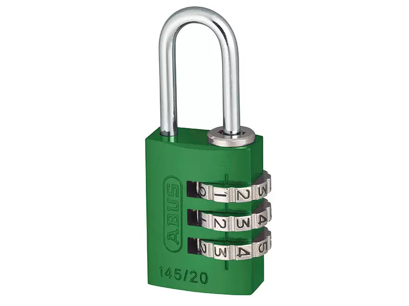 ABUS 145/20 Aluminium Combination Padlock Green