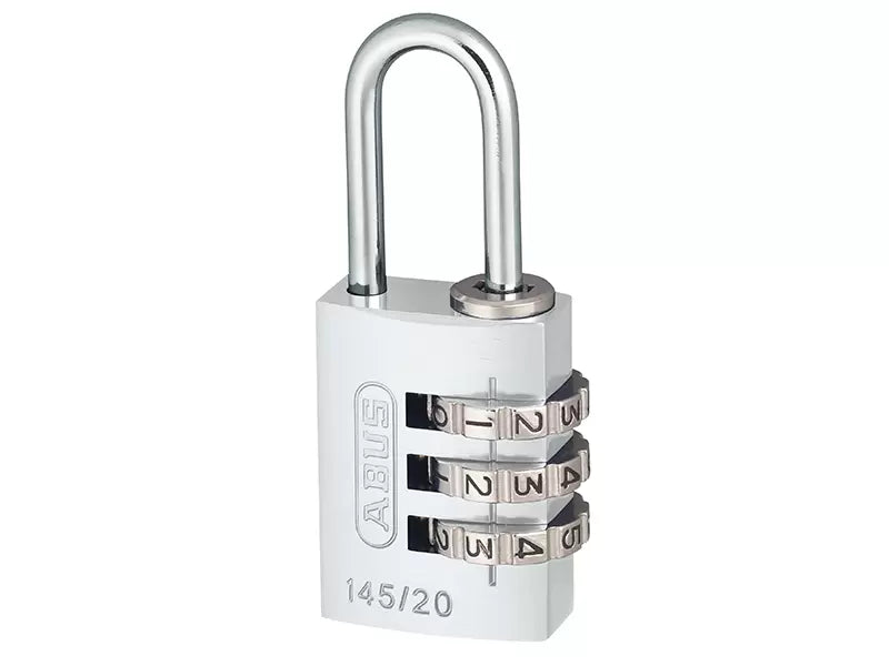ABUS 145/20 Aluminium Combination Padlock Silver
