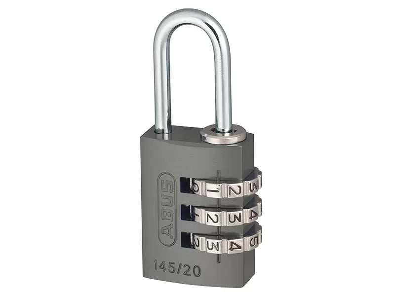 ABUS 145/20 Aluminium Combination Padlock Titanium