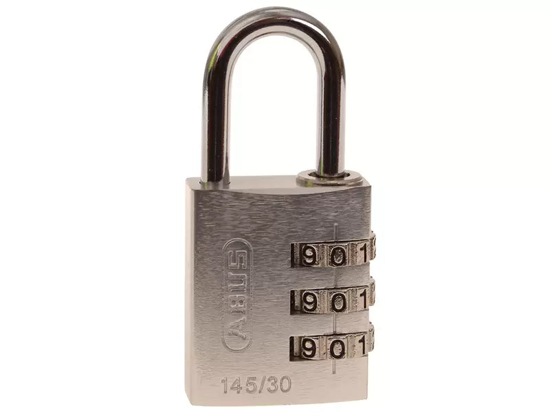 ABUS 145/30 Aluminium Combination Padlock Silver