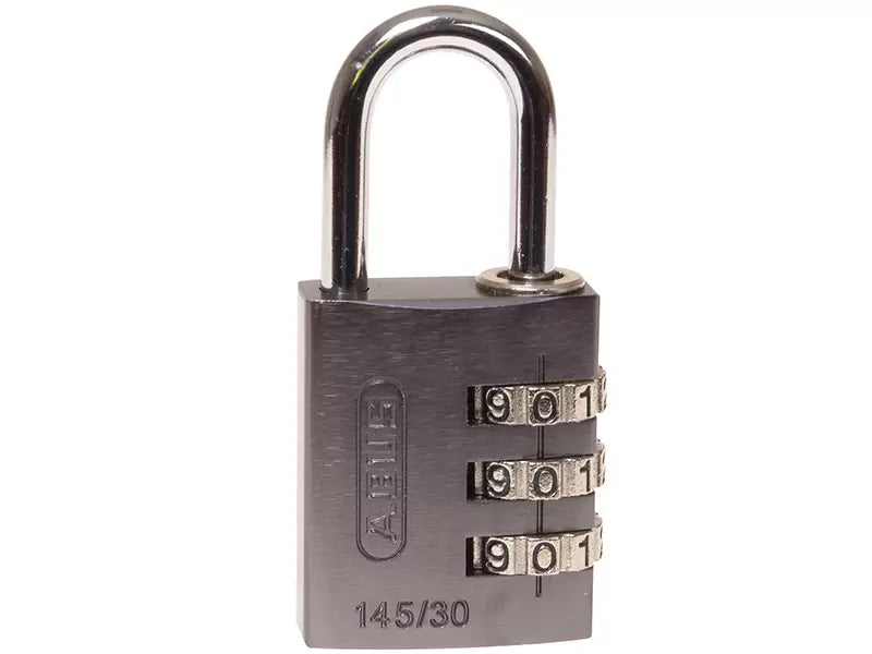 ABUS 145/30 Aluminium Combination Padlock Titanium