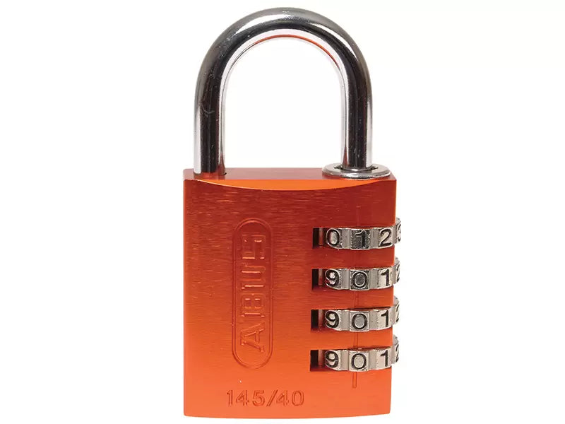 ABUS 145/40 Aluminium Combination Padlock Orange