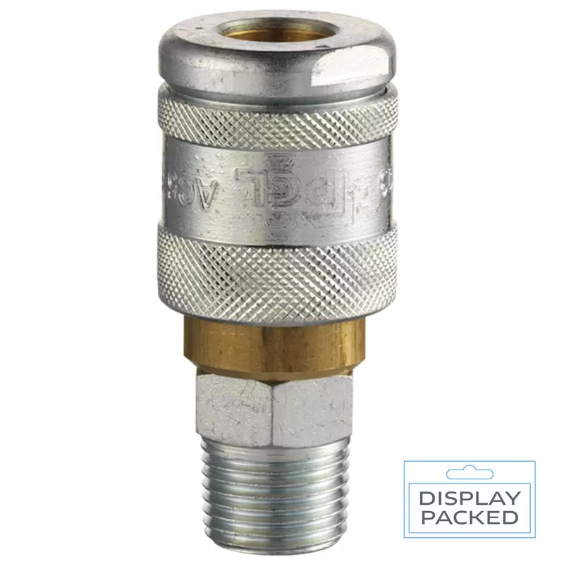 100 Series Coupling Male Thread R 1/2 Display Packed