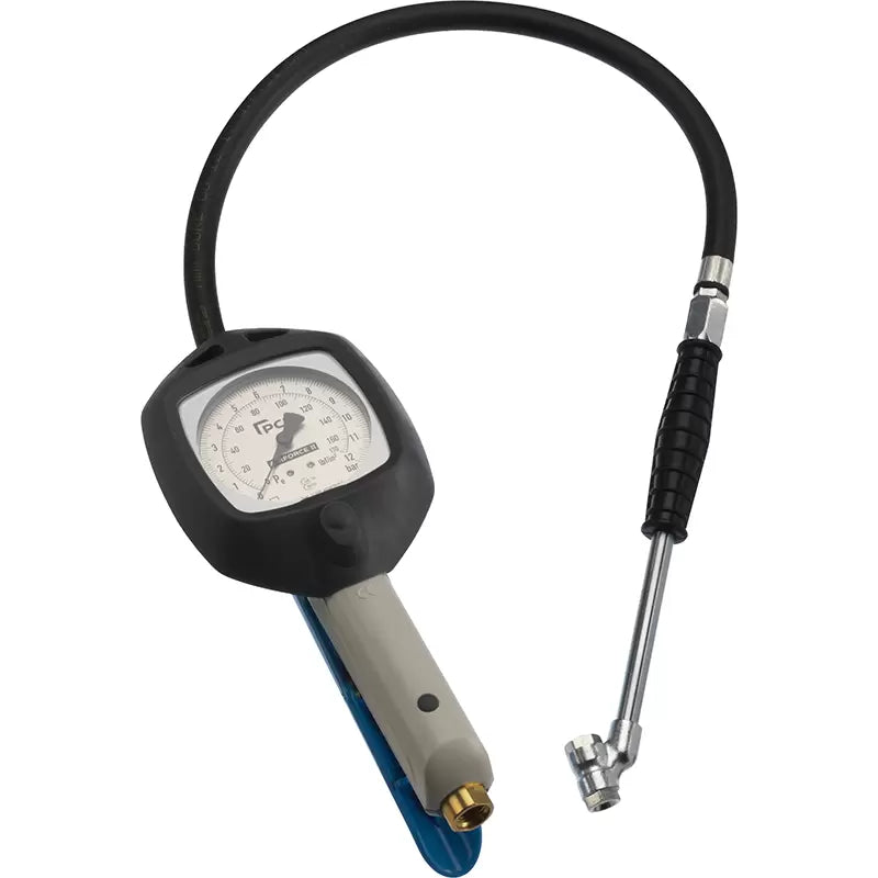 PCL AFG1H03 - Airforce II Tyre Inflator 0-170 psi & 0-12 bar, 0.53m Hose Twin Hold-on Connector