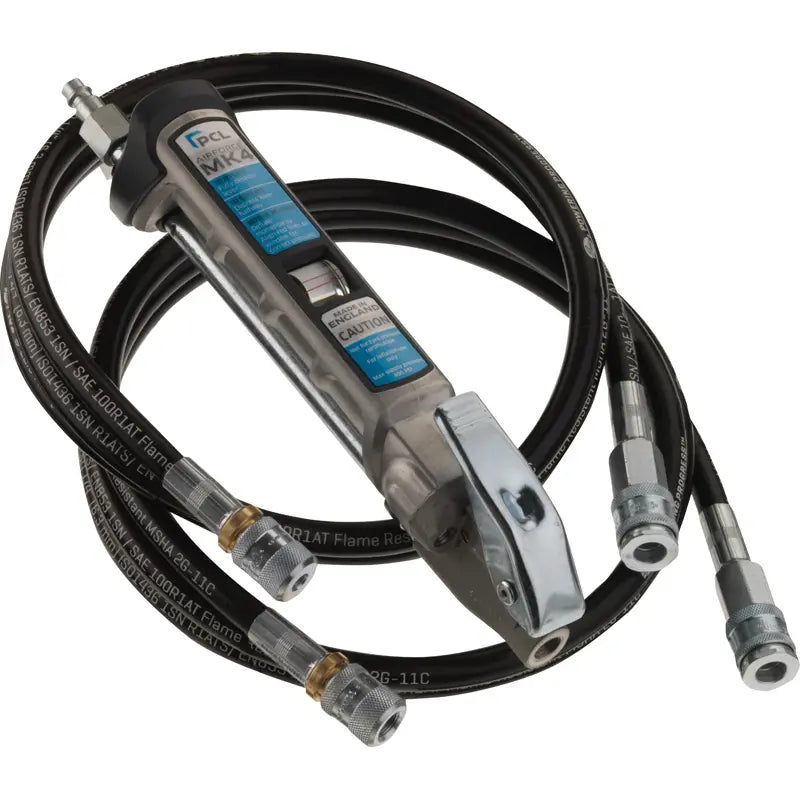 PCL AFG6A01 - Airforce MK4 Aviation Tyre Inflator 2m Hose 8v1 Screw-On Connector & 2m Hose 12v1 Screw-On Connector