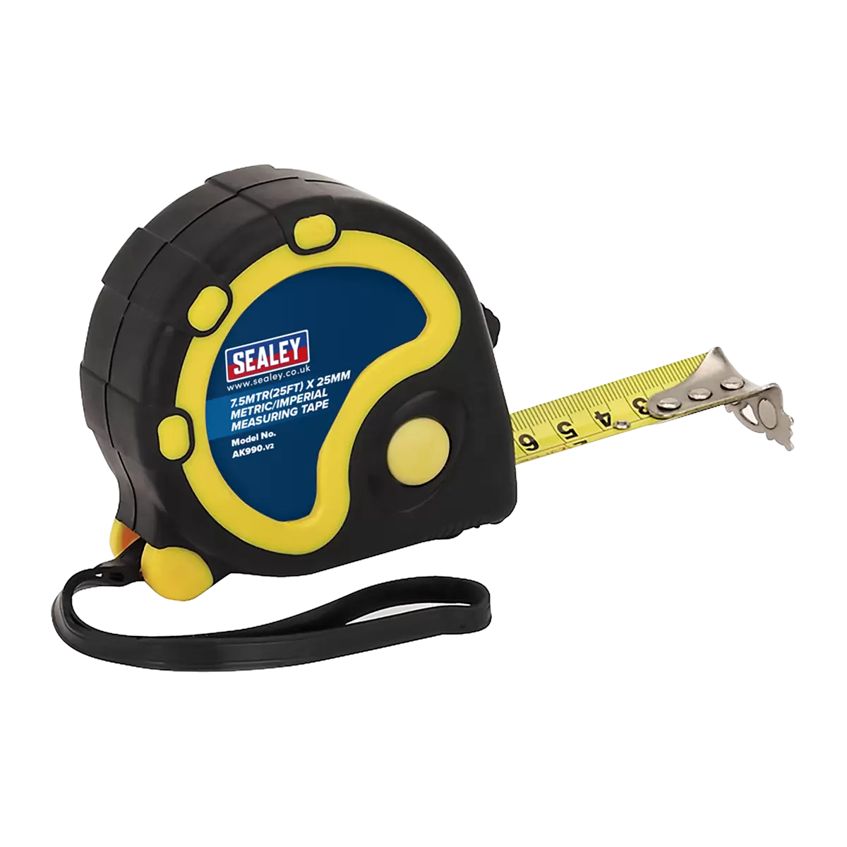 Sealey Metric/Imperial Rubber Tape Measure 7.5m x 25mm