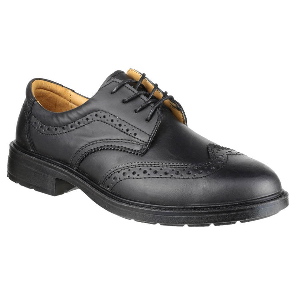 Amblers FS44 Black Leather Brogue S1P Safety Shoes