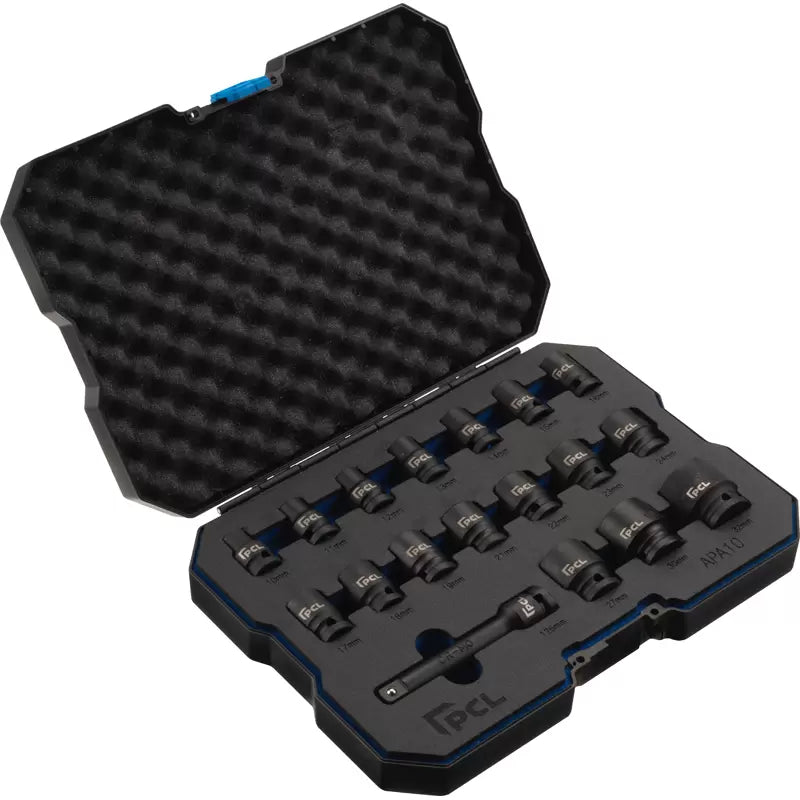 PCL APA10 - 18 Piece Impact Socket Set (Standard Depth), 1/2 Drive