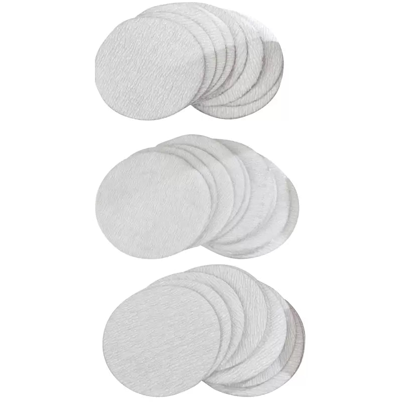 75mm 3 Sandpaper Discs 320 400 & 600 Grades 10 each per Pack
