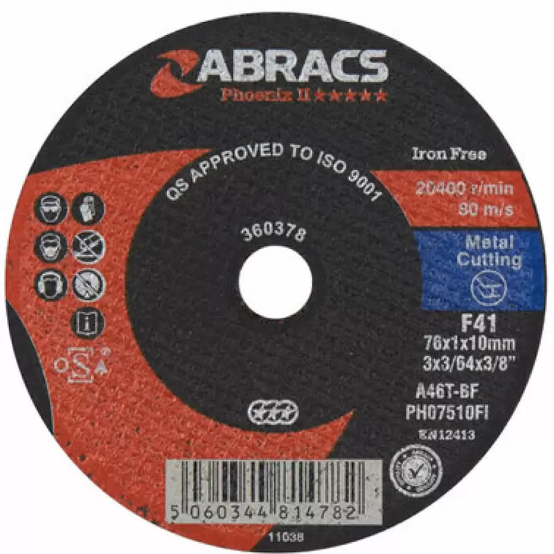 PCL APT75FCM - Cutting Discs 75mm (3) diameter (10 per Pack)
