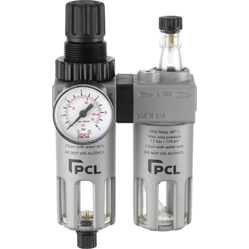 PCL ATCFRL6 - Air Treatment Filter/Regulator/Lubricator 0-145 psi/0-10 bar, 1/4 Ports