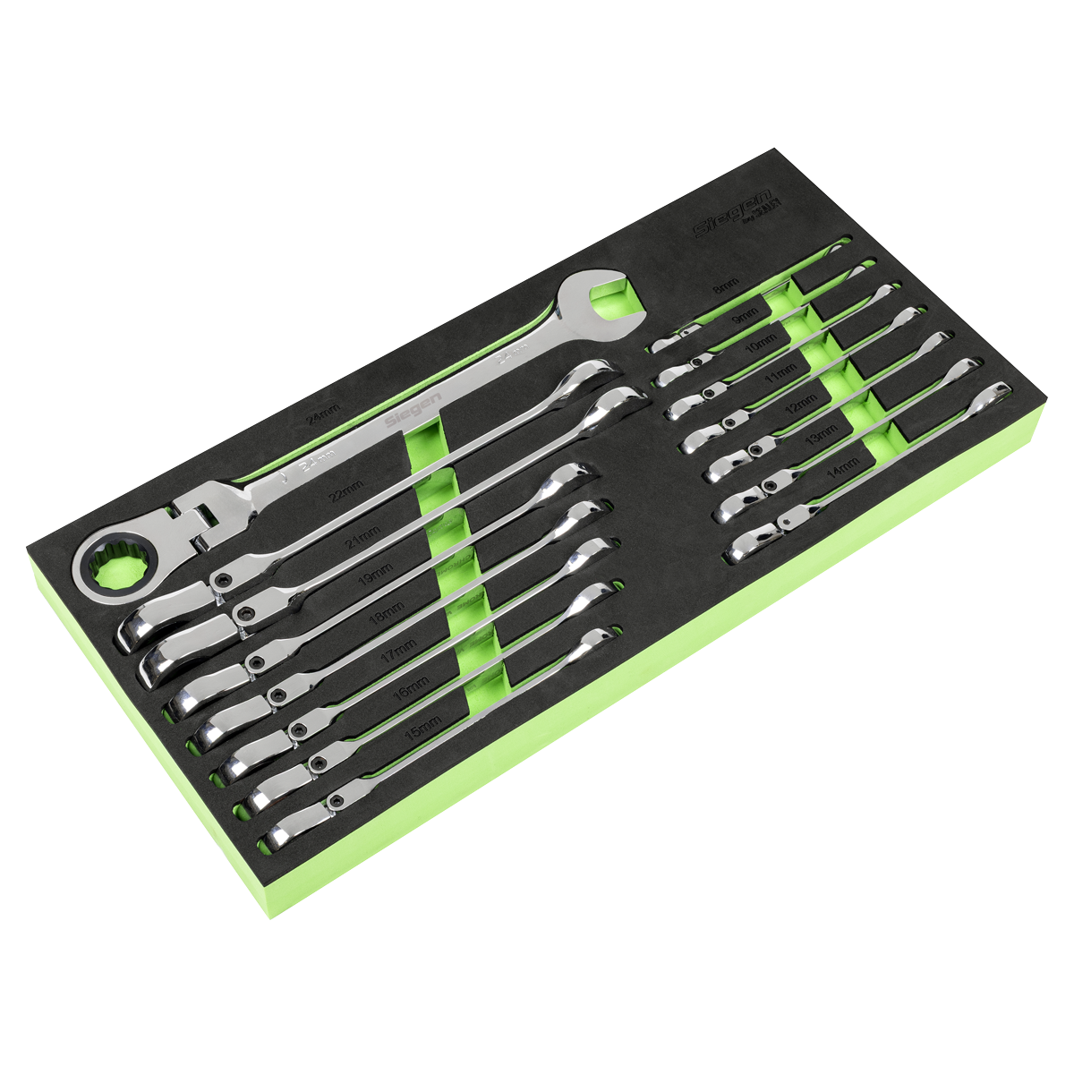 Flexi-Head Combination Ratchet Spanner Set 15pc [S01329]