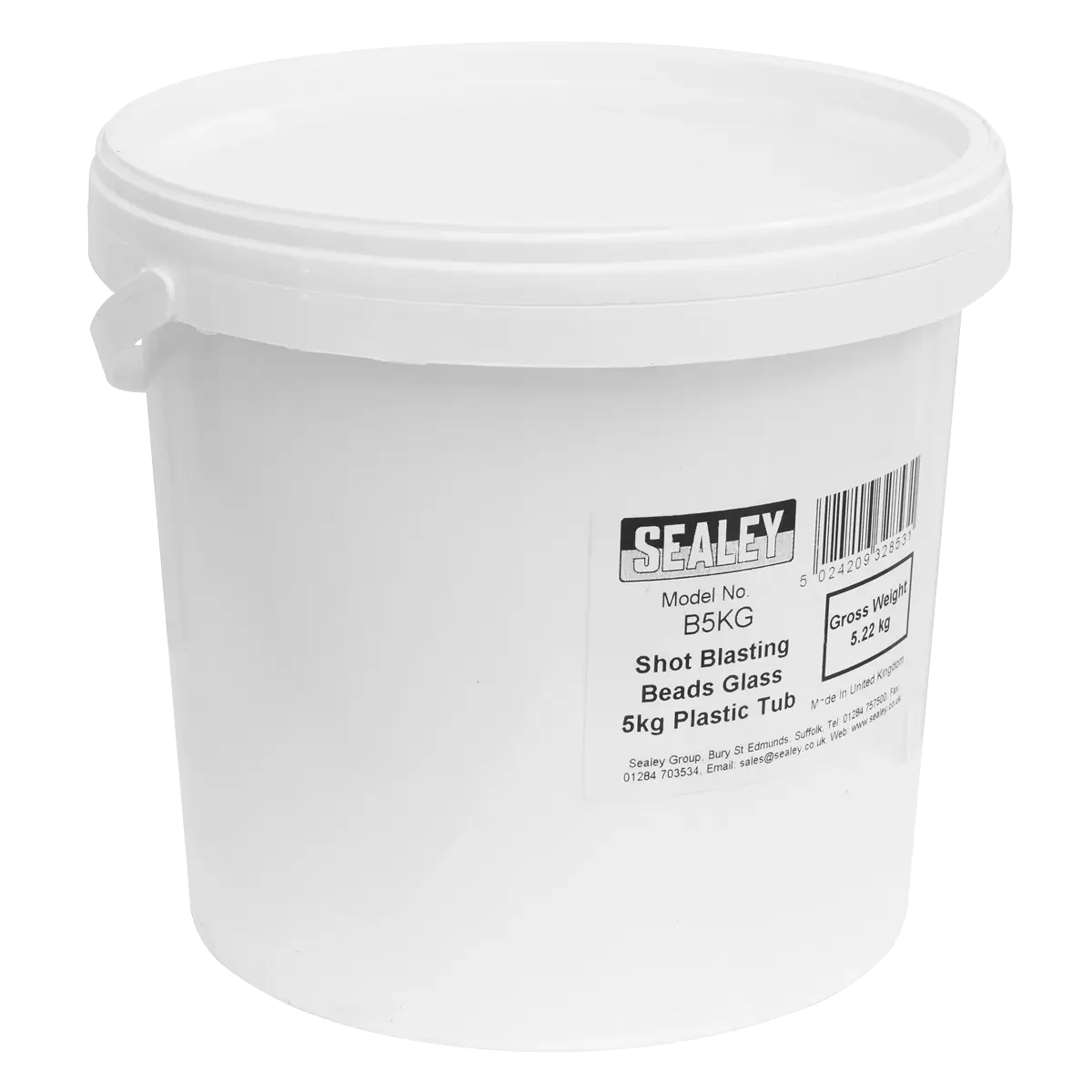 Sealey - B5KG - Shot Blasting Glass Beads Tub 5kg