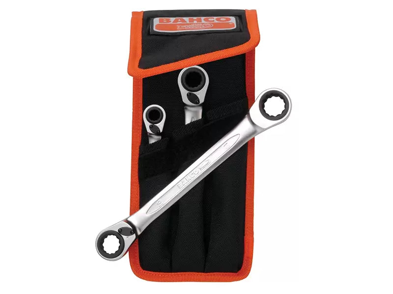 BAHCO Reversible Ratchet Spanner Set 3pc
