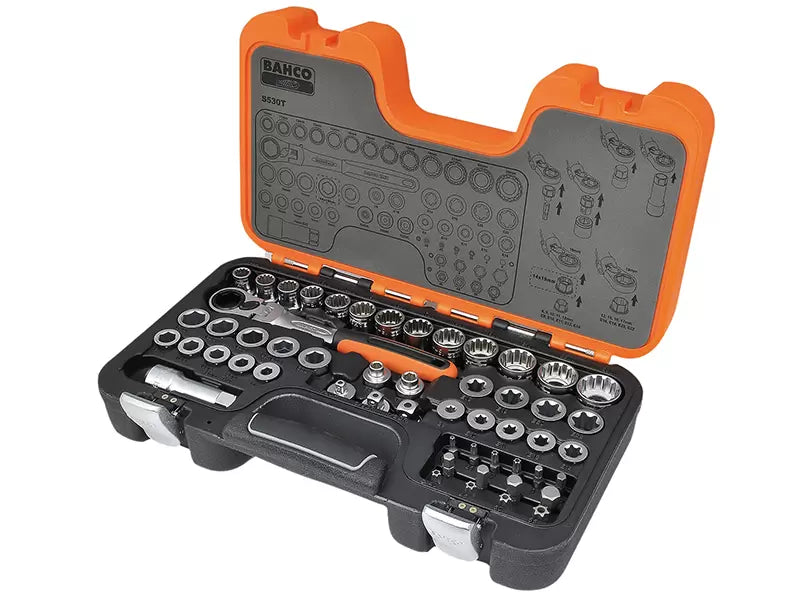 BAHCO BAHS138 S138 Mixed Drive Socket Set 138 Piece