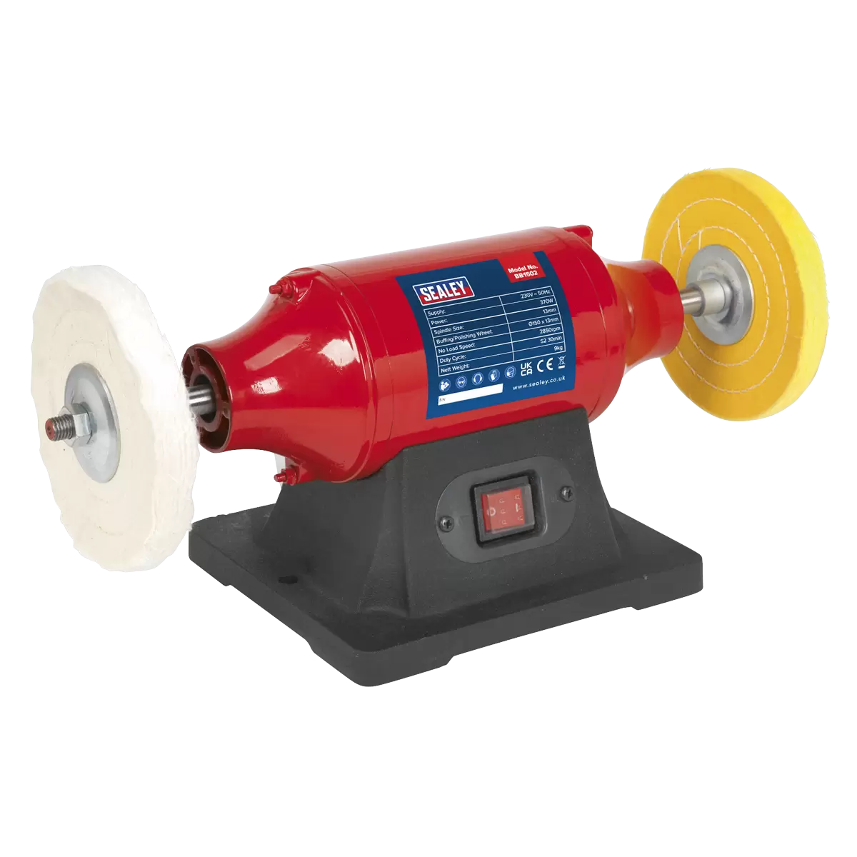 Sealey - BB1502 - 150mm Bench Mounting Buffer/Polisher 370W/230V