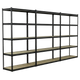 Racking Unit with 5 Shelves 220kg Capacity Per Level - Set of 3
